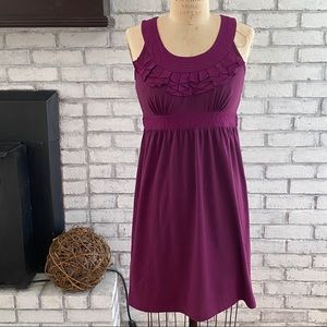 Loft • ruffle front dress